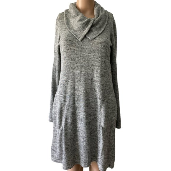 Max Studio Weekend Gray Cowl Neck Size S Sweater Dress - Picture 1 of 9